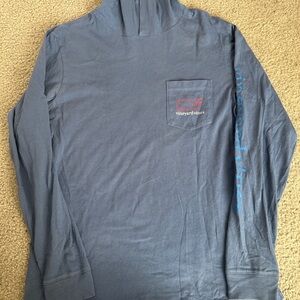 Vineyard Vines Men's Slate Blue Long Sleeve Hooded Tee